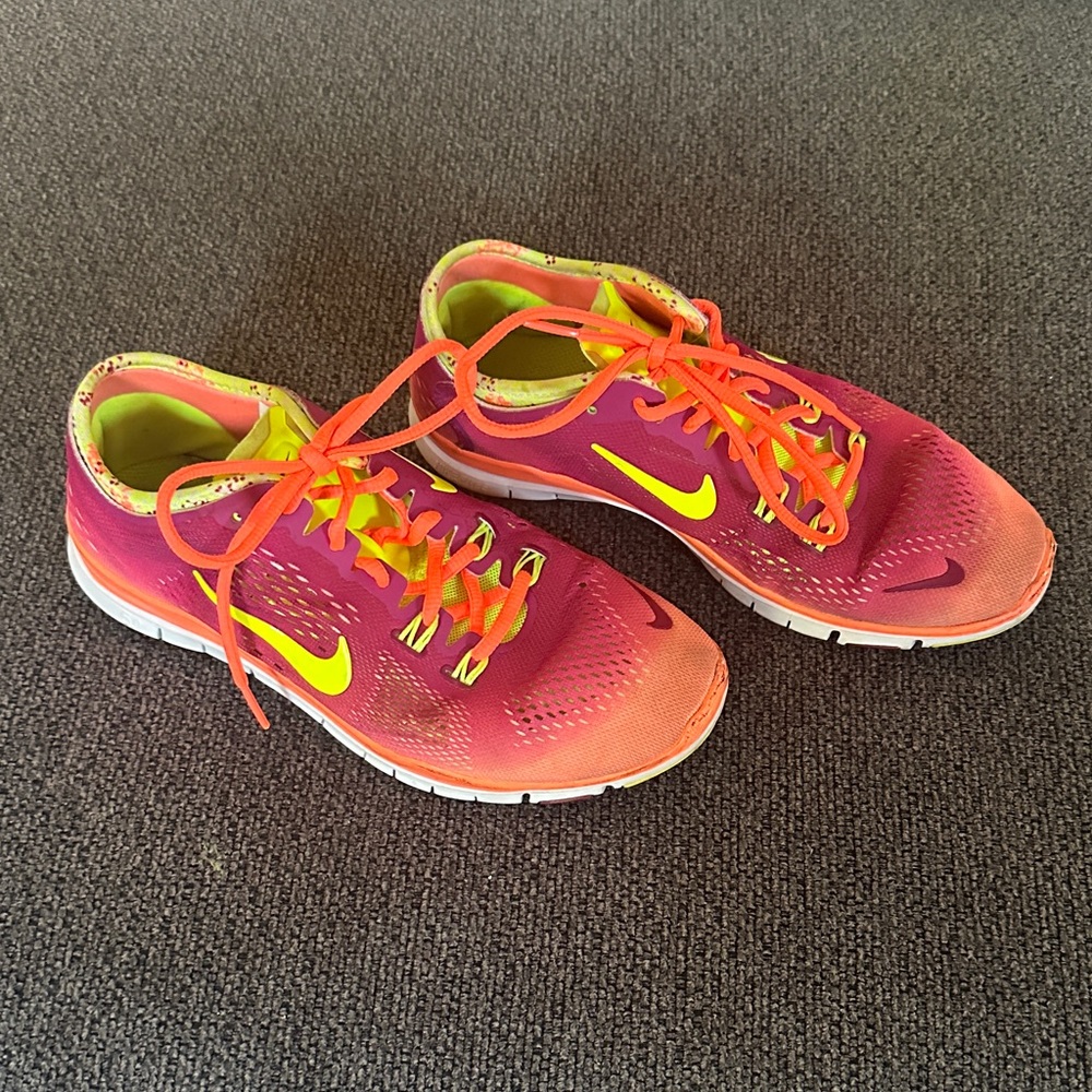 Nike Bright Pink and Orange Sneakers
